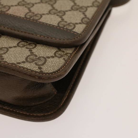 GUCCI GG Canvas Web Sherry Line Shoulder Bag Beige Red Green Auth yk7034B - Picture 15 of 16